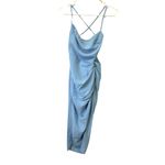 Amanda Uprichard Jasalina Blue Backless Midi Dress XS Photo 2