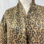 Old Navy Leopard Print Long Line Coat Textured Jacquard Small tall Mobwife New Photo 2