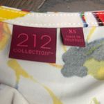 212 Collection Blouse Cowl Neck Short Sleeve Red White Multicolor Floral Size XL Photo 5