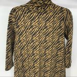 Tyler Boe Kim Animal Print Cowl Neck Sweater Shift Dress [size xs] Brown Photo 5