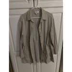 Emanuel Ungaro Beige Jacket Button Front Drawstring Waist Size 14 Tan Photo 2