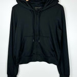 Aritzia Golden  Heather Black Zip-Front Hoodie Photo 0
