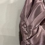 David's Bridal Galina Signature Charmeuse Drapped Strappy Dress Size 20 Lavender ALTERED Photo 9