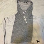 Pink Brand Grey and White Crop Hoodie Photo 0