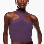 Aritzia Sculpt Knit Criss Cross Cropped Tank Purple Photo 0