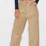 Motel Rocks  Beige Corduroy tan wide leg pants, size S casual high rise cottage Photo 3