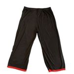 Love to Sleep Pajama Set 2 Piece Womens Size Medium Black Red Cami Capri Bottoms Photo 9