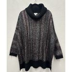 J.Jill Pure Jill Sweater M/L Petite Marled Chunky Knit Cowl Neck Dolman Sleeve Photo 1