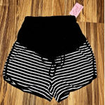 Sweet‎ Bump Maternity striped shorts size S Small Women's Black Photo 0
