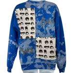 Raks Blue Acid Patch Black Hair Tie Dye Crew Neck Sweatshirt size S Streetwear Photo 0