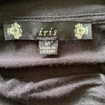 Iris Solid Black V-neck cut out lace up choker shirt Photo 6