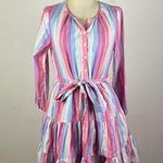 J.Crew Belted button-up dress in pastel stripe Photo 0
