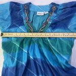 Vermont Country Store Colorful Boho MIDI Beaded Embroidered Lined Gown Medium Photo 4