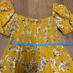 Flynn Skye  Womens Justine Romper Smocked Off Shoulder Floral Yellow Size Small Photo 8