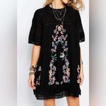 Free People  Perfectly Victorian Embroidered Boho Festival Mini Shift‎ Dress XS Photo 2
