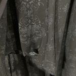 Daytrip  Sz M Romper Maxi Dress Short Cap Sleeve Deep V-neck Keyhole Back Duster Photo 4