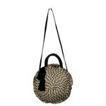 Mud Pie  brand cute as a button round weaved look casual bag. Photo 3