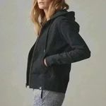 American Giant Black Full Zip Hoodie Sweatshirt Womens Medium Cotton Made in USA Photo 2