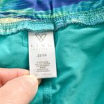 LIVI by Lane Bryant. Activewear shorts, lined, pockets, super stretch, colorful Blue Size 22W Photo 4