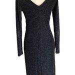 Onyx Nite  Black Metallic Asymmetric Cocktail Dress size 4 Photo 4