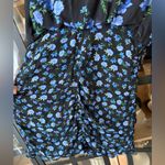 Shoshanna Kiana Mixed Floral Mini Dress cocktail long sleeve mock neck navy Photo 6