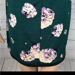 Xhilaration Dark Green Purple Floral Print 3/4 Sleeve Casual Cute Photo 10