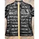 Scully Puffy Lambskin Leather Jacket Black Zip Pockets Womens Medium Moto Lux Photo 7