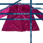 VINTAGE 1990'S JG HOOK SATIN BERRY PINK WRAP BLOUSE (14P) Photo 9