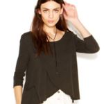 Free People  Bonsai Tulip Hem 3/4 Tee Photo 1