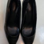 LOGO By Lori Goldstein LOGO Lori Goldstein Women’s Liza Leather Reptile Embossed Black Pointed Heels Photo 5