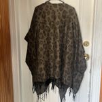 Woolrich Leopard Print Poncho with Fringe Photo 2