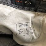 Apt. 9  size 36 (size 13 women) distressed Jeans black gray grunge work high rise Photo 3