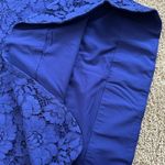 Vince Camuto Royal Blue Floral Lace Long Sleeve Dress Photo 7