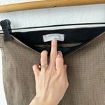 Everlane  Side Zip Button Closure Pull On Stretch Coco Plaid Ankle Crop Pant 00 Photo 6