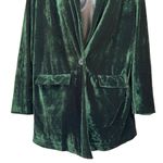 English Factory Green Velvety Velour Blazer Photo 2