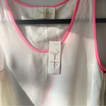 Yumi Kim •NWT•White Silk Tank Top with Pink Trim•Sz S Photo 3