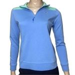 Vineyard Vines  Womens Size XS Blue Seafoam Green Quarter Zip Pullover Sweatshirt Photo 0