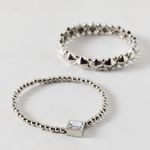 Urban Outfitters Chiron Rhinestone Silver Metal Stretch Bracelet Set Super Pretty & Stretchy NWT💎 Photo 1