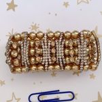 Golden Pearl Formal Stretch Bracelet Photo 3