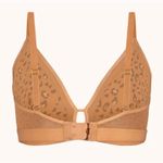 Lively Women’s Leopard Print Busty Bralette Size 1 or 32DD 32DDD 34D 34DD Tan Photo 1