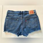 Levi's  Strauss 501 Jean Shorts Womens Sz W29 Blue Denim Raw Frayed Hem Shortie Photo 8