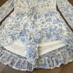 Disney Princess White Blue Floral Long Sleeve Lined Romper ~ FLAWED ~ Size M Photo 12