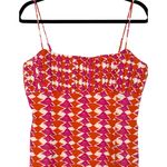 Maeve Anthropologie Ophelia Sleeveless Linen Mini Dress Pink Geometric Size 8P Photo 5