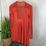 Anthropologie  Tiny Open Drape Front Crochet Trim Long sleeve Cardigan Sweater S Photo 2