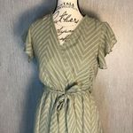 Chic Sage Striped High Low Dress Size XS Green Photo 2