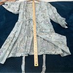 Anthropologie Plum Pretty Sugar Kimono Robe Floral Blue Green 100% Cotton Size M Size M Photo 8