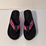 Lauren Ralph Lauren Pink and Black Wedge Shoe fits size 7 Photo 2
