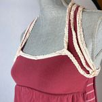 Superdry Vintage  Maroon and Cream Striped Halter Tank Photo 6