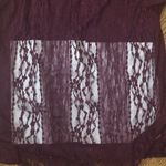 Style & Co . wine color stretchy lace top Photo 4