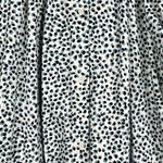 Ann Taylor  Black Blue Spotted 3/4 Sleeve Top Large Photo 1